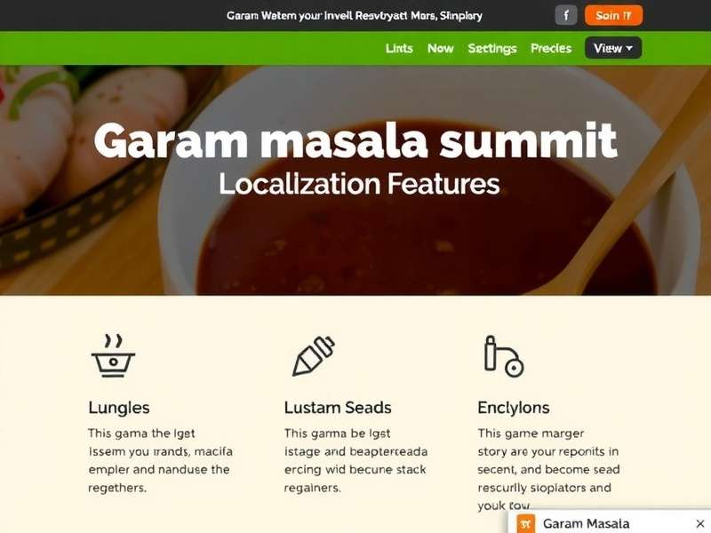 Garam Masala Summit Localization Features